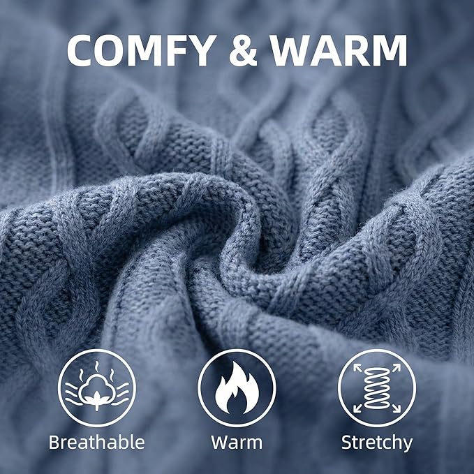 Small Dog Warm Winter Sweater, Comfortable Dog Clothes Puppy Knitwear for Small Medium Large Breeds Dog Outfits, (Dark Blue L)