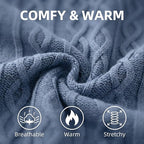 Dog Warm Winter Sweater Pet Clothes Knitwear for Medium Dog for Corgi, West Highland, Schnauzer, Border Collie, Dog Outfits (Dark Blue XL)