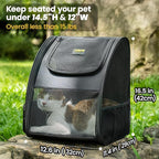 Cat Backpack Carrier for Small Dogs and Cats Fit Up to 15 Lbs,Small Dog Backpack, Foldable with 3-Side Mesh Windows, Pet Carrier for Travel & Hiking Friendly，Black