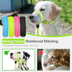 Weesiber Soft Dog Head Collar - Adjustable Dog Head Harness, Padded No Pull Head Halter Collar with Reflective Safety Strip for Training and Walking(Green,M)