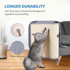 NATUYA Furniture Protectors from Cats - Couch Protector from Cat Claws with Sisal Scratching Pad Anti Cat Scratch Furniture Couch Sofa Corner (Light Gray, Right)