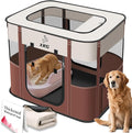 Portable Foldable Pet Playpen Collapsible Crates Kennel Playpen for Dog cat and Rabbit &Travel playpen Outdoor or Indoor (Medium（31.5" L x 23.6" W x 21.7" H）, Green)