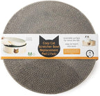 Necoichi Cat Scratcher Bowl Replacement for Indoor Cats - Cat Scratching Lounger with Reversible Usability and Extra Comfort for Lounge, Cardboard Bed Couch / (Regular, Oak)