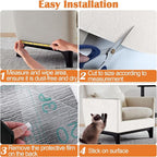 Cat Scratch Furniture Protector - 138" x 15.8" Trimmable Self-Adhesive Cats Claws Scratch Pads, DIY Cat Climbing Couch Protector for Scratch Post Cat Tree Replacement Indoor (Cream White)