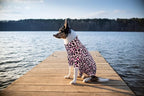 ROZKITCH Dog Warm Pajamas, Pet Windproof Warm Cold Weather Jacket Vest with Luminous Zipper, Jumpsuit Apparel Outfit Clothes for Small Medium Large Dog L-Pink 2XL