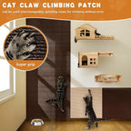 4pack Cat Scratch Couch Furniture and Wall Protector | Adhesive Cat Scratch Pad for Covering Cat Tower, DIY Climbing Cat Scratcher Couch Protector from Cat Claws Scratching (Brown)