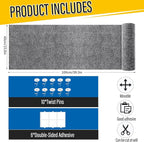 Cat Scratch Couch Furniture Protector, Adhesive Cat Scratch Pad Deterrent for Furniture, DIY Climbing Scratcher for Indoor Cats (Light Grey, 39.3x15.8 in)