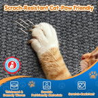 Wall Cat Scratcher for Indoor Cats,23.6x11.8”Corner Cat Scratcher,Cat Scratch Pad Furniture Protector for Door & Wall,Couch, Durable Cat Scratching Board Easy Mount(Grey, 23.6”x11.8”)