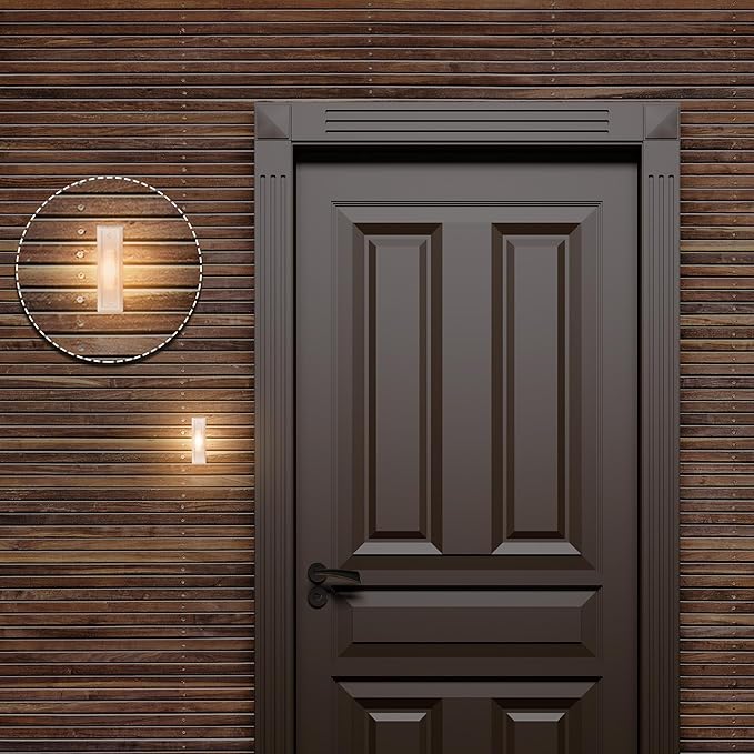 Saillong 2 Pieces Lighted Doorbell Button, Wall Mounted Garage Door Opener Switch with LED Light Compatible with Most Wire Doorbell Chimes, Transformer, Ringer, Buzzers (White,Warm Light)