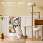Art Cat Scratching Pad,Wall Scratcher for Indoor Cats - 16.54x11.81x1.18 Inches, Double-Sided Use, Cat Cardboard Scratcher Fits All Breeds & Sizes, Easy to Install,Cat Gifts