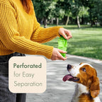 (Not Made In China) Dog Poop Bag Rolls 300 Count, Biodegradable, Leak Proof and Extra Thick Refill Bags For Dogs and Cats, Unscented Earth Friendly Waste and Doggy Litter Bag