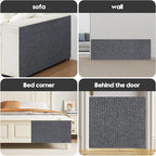 Couch Cat Scratch Protector 78.7"x15.8" – Adhesive Cat Scratch Pad, Cuttable Furniture Protector for Sofa Arms, Sides, Chair Backs & Bed Edges,Dark Gray