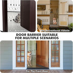 Snagle Paw Metal Retractable Door Barrier,24.4" Wide 35" Tall Safety Dog Gate for Front Door,Easy Install Retractable Pet Gate for Recreational Vehicle,Doorways
