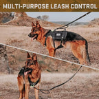 Forestpaw Dog Harness for Large Dogs,Tactical Dog Harness with Handle,No Pull Military Service Dog Vest with Pockets Adjustable for Walking Training,Black,Chest 21.5-45"