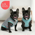 KYEESE 2 Pack Dog Shirts Sun Protection Quick Dry Soft Stretchy Pet T-Shirts with Reflective Label Tank Top Sleeveless Cat Vest Dog Clothes for Small Dogs, Small, Grey+Blue