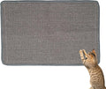 Cat Scratcher Mat, 23.6 x 15.5 Inch Natural Sisal Scratching Pad for Indoor Cats Wall Scratchers with Tape for Couch, Protect Sofas, Carpets,Floor(Grey)
