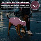 Dog Coat, Waterproof Dog Winter Jacket with Pocket, Reflective Adjustable Pet Snow Vest, Warm Cozy Fleece Sweater for Small Medium Extra Large Dogs - Light Pink, XS
