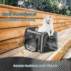 19 x 12 x 12 Large Cat Car Carrier – Roomy Escape-Proof Cat Car Seat for Safe Driving, Lockable Zippers & Safety Tether, Soft-Sided Travel Carrier for Road Trips & Vet Visits