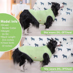 KYEESE 2Pack Dog Shirt, Lightweight Sun Protection Sleeveless Dog T Shirts for Large Dogs, Breathable Pet Reflective Tank Top Summer Dogs Clothes for Outdoor Walking, Green+Grey, 3XL