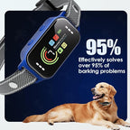 JEUJE Dog Bark Collar,Bark Collar for Large Medium Small Dogs, Anti Barking Training Collar with 7-Level Sensitivity + 5 Safety Modes Humane Training System-Light Blue