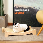 PETKARAY Sisal Cat Scratching Board, Curved Sisal Cat Scratcher, Large Indoor Kitty Scratch Pad, Heavy Duty Arc Lounge Bed for Kitten