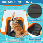 VOFiTNY Inflatable Dog Pool Ramp Portable Floating Ladder for Dogs, Puppy Docks, and Water Plank for Inground Pools and Lakes (4ft x 3.3ft x 4in, Orange)