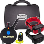 Educator K9-802 Two Dogs K9 Handler Professional E-Collar Training Collar with Remote - Up to 1 Mile Range, Waterproof, Rechargeable, 100 Stimulation Levels, Vibration, Tone, 33-Inch Bungee Collar