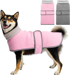 Dog Coat 2 Pack, Turtleneck Fleece Pet Winter Jacket for Cold Weather, Warm Dog Clothes Sweater Outdoor Indoor for Small, Medium, Large & XL Dogs (M-XXL)