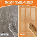 Door Protector from Dog Scratching, Window Sill Protector, Clear Sided Shield Protection Barrier Anti Cat, Dog Scratching, Slobbering, and Clawing Furniture, Glass, Car Door, Couch 4in x 16.4ft