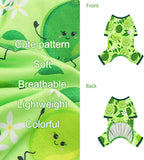 Dog Pajamas Pjs Spring Summer Dog Clothes for Small Dogs Girl Boy, Soft Stretchy Tiny Chihuahua Yorkie Puppy Clothes Doggie Onesies Cat Pet Jammies Outfit, Lemon, XS