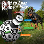QDAN 10 Inch Gaint Dog Soccer Ball with Straps, Durable Big Dogs Balls, Outdoor Large Dog Toys, Herding Balls for Dogs, FloatingToy, Birthday Gifts (10 Inch)