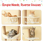 Cat Tree, Floor to Ceiling Cat Tower Adjustable Height [92.9-102.4 in=235-258cm], 7 Tiers Cat Climbing Play House with Fully Sisal Scratching Post, Cozy Condo & Hammocks for Indoor Cats, Beige