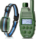 Shock Collar for Dogs, 4200FT Dog Training Collar with Remote for 15-120lbs Small Medium Large Dog, IP68 Waterproof Rechargeable E Collar with 3 Training Modes: Beep, Vibration, Safe Shock（Green）