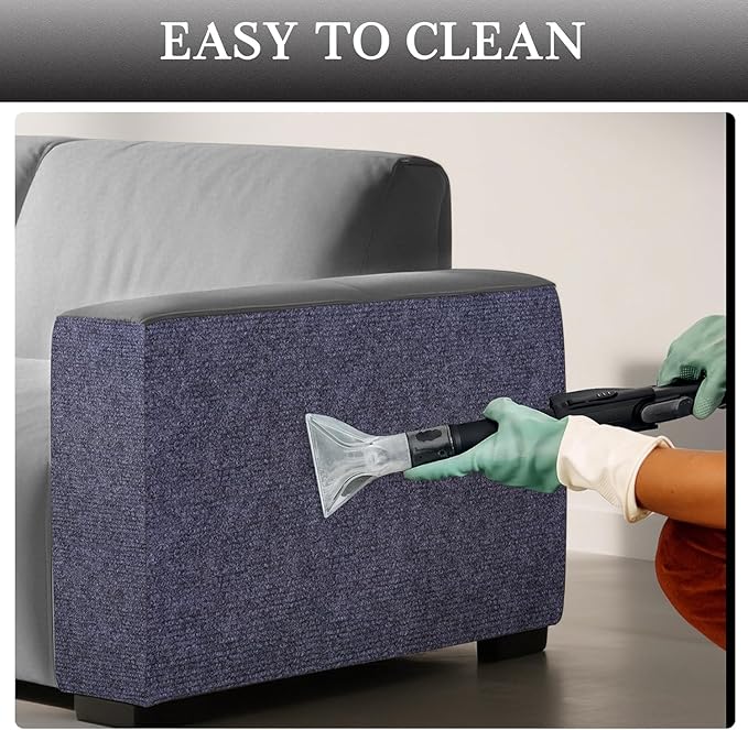 Cat Scratch Furniture Protector Couch Protector from cat Claws Self-Adhesive Carpet remnants Scratching Mat Trimmable DIY Climbing Covering Posts (Grey, 15.8" x 39.3")