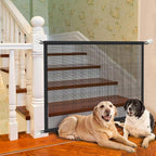 Dog Gate for Stairs Pet Gates for The House: Dog Gate Indoor Dogs Screen Mesh Gate for Doorways Stairways 29 inches Tall, 30 inch Wide, Fits Openings 24'' to 27'' Wide