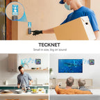 TECKNET Wireless Doorbell with 2 Plug-In Receivers, IP65 Waterproof Doorbells for home, 1300ft Operating Range, 60 Melodies & 5 Volume Levels of 0-120 dB, RGB Light for Hearing Impaired