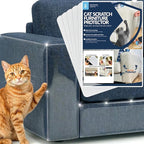 Cat Scratch Furniture Protector, 8-Pack Couch Protector from Cat Claws - Pre-Cut Clear Anti-Scratch Tape Sheets for Sofa Corner, Door & Wall, One-Sided Cat Deterrent
