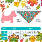 Fall Dog Bandana – Green Maple Leaf Triangle Scarf for Small Medium Large Dogs, Soft Cotton Pet Bib for Autumn Thanksgiving, Adjustable Dog Kerchief for Seasonal Outings