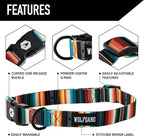 Wolfgang Heavy Duty, Adjustable Dog Collar with Quick Release Nylon Buckle for Walking & Training, LostArt Print, Small