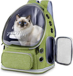 Pawstrip Cat Backpack Carrier with Large Space Bubble Window, Airline Approved Breathable Pet Carrier for Small Dogs Cats up to 15lbs, Foldable for Travel Hiking & Outdoor Use