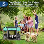 Dog Playpen,Pet Playpen,Foldable Puppy Cat Playpen,Portable Exercise Kennel Tent Crate,Water-Resistant Breathable Shade Cover, Indoor Outdoor Travel Camping Use for Small Animals with Carrying Case(S)