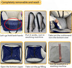 Dogs Car Seat for Small Dog,Fully Detachable and Washable Ultra Soft Cars Travel Bed,with Clip-on,Two Portable Handle and Storage Pockets Puppy Dog Booster Seats Under 25,Small Cat Car Seat