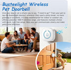 Soft Ring Dog Potty Bell for Training – Wht Wireless Dog Door Bell with 1000ft Range, LED Alert, 60 Tones, Waterproof Dog Bells to Go Outside – Bell for Dogs to Ring to Go Potty(2 Receivers & 1 Bell)