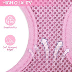 SCENEREAL Puppy Dog Harness with Leash Set for Small Medium Sized Dogs, Soft Mesh Pet Harnesses and Leash, No Chock Plaid Adjustable No Pull Vest for Dogs Cats, Chihuahua,Bulldog (Pink S)