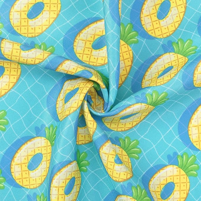 HDE Dog Swim Trunks Hawaiian Board Shorts Beach Pool Swimsuit for XS to XXL Dogs Pineapple Floats - M