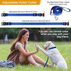 YDDHHB Dog Prong Training Collar with Nylon Cover Comfort Tips and Quick Release Snap Buckle, Dog Classic Collar and Dog Leash