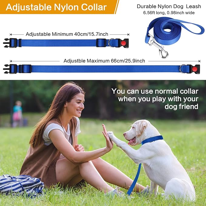 Prong Training Collar with Comfort Tips and Quick Release Snap Buckle - Dog Choke Pinch Collar with Nylon Cover