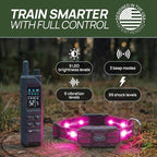 Dog Shock Collar (New Version) with 360° LED Lights – 4200FT Dog Training Collar with Remote, IPX8 Waterproof, Beep/Vibration/Safety Shock Modes, Rechargeable E-Collar for Dogs