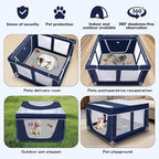 42 × 42 inch Dog Playpen with Pee Pad, Soft Puppy Playpen, 25 Height Pet Playpen for Small Dogs and Small Animals, Dog Fence Indoor, Play Yard with Zipper Door