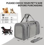 Carriers Soft-Sided Large Pet Carrier for Cats Dogs Small Animals Up to 35Lbs,Top Load Carrier,Ventilated Design,Portable Cat Carrier Airline Approved(X-Large, Grey)